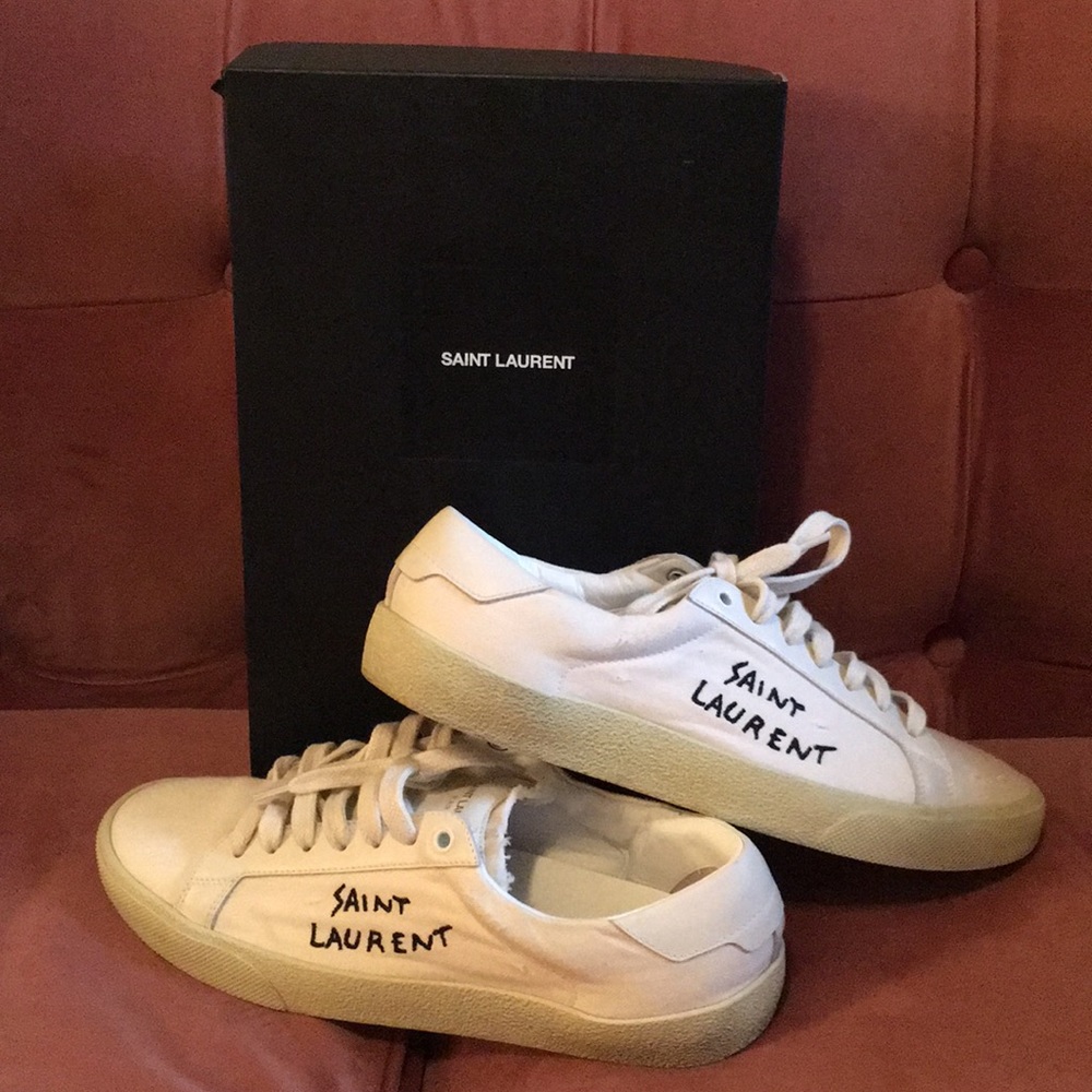Saint Laurent Embroidered Sneakers